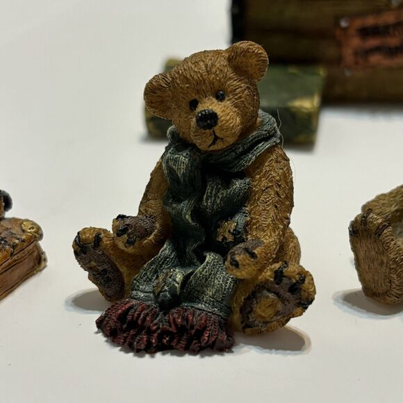 Boyds Bears Anniversary Collector's Edition Bailey's Ol' Trunk Figurines 2002 - Picture 3 of 12